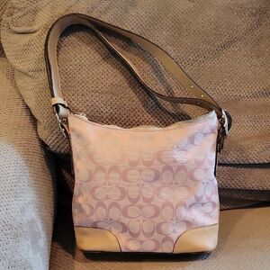 Coach Pink and Tan Women's Bag